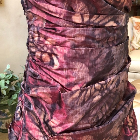 Rickie Freeman Teri Jon Iridescent Floral Women's Formal Dress Size 8 Like New - Picture 8 of 16